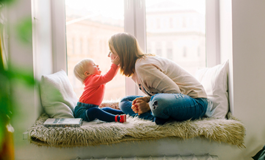 Mum Baby Windowsill image